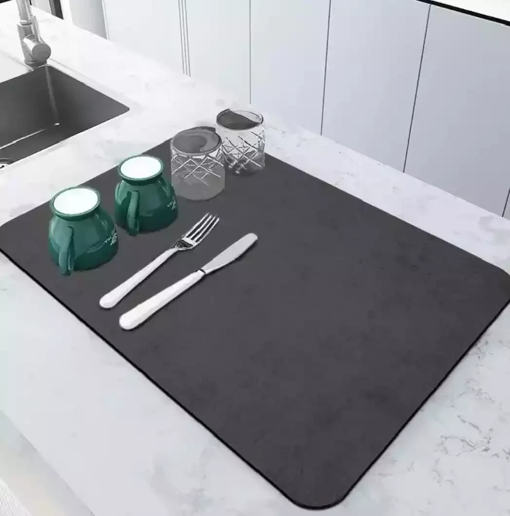 بساط ماكينة تحضير القهوة لسطح الطاولة – بساط لتجفيف الاطباق وطاولة المطبخ، ملحقات