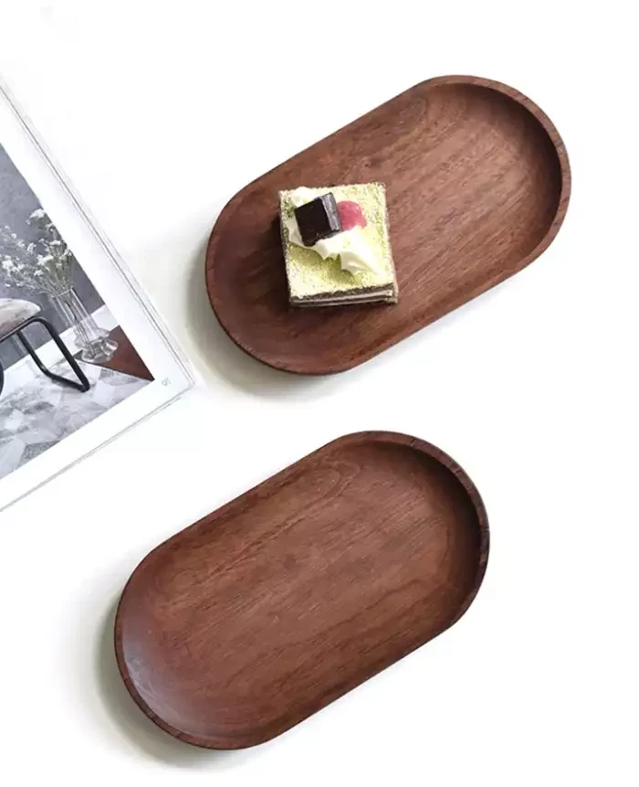 طبق نمط خشبي قطعة واحدة