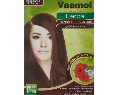 حناء فاسمول جولد العشبية، بني غامق، 6 × 10 جم